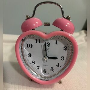 Pink Heart-Shaped Alarm Clock